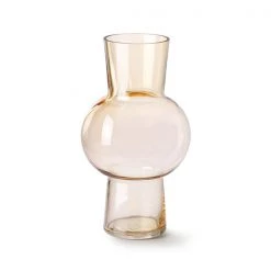HKliving GLASS FLOWER VASE M PEACH