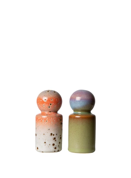 HKliving 70s Ceramics: Pepper & Salt Jar, Asteroids/Peat HKliving 70s Ceramics: Pepper & Salt Jar, Asteroids/Peat