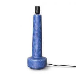 HKliving RETRO STONEWARE LAMP BASE, BLUE