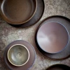 HKliving Home Chefs Ceramics: Deep Plate Rustic Black