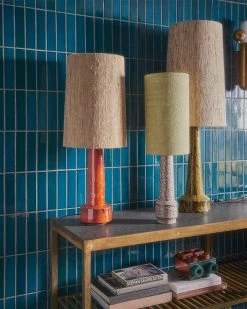 HKliving retro stoneware lamp base brown