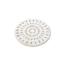 HKliving Round Swirl Bath Mat White