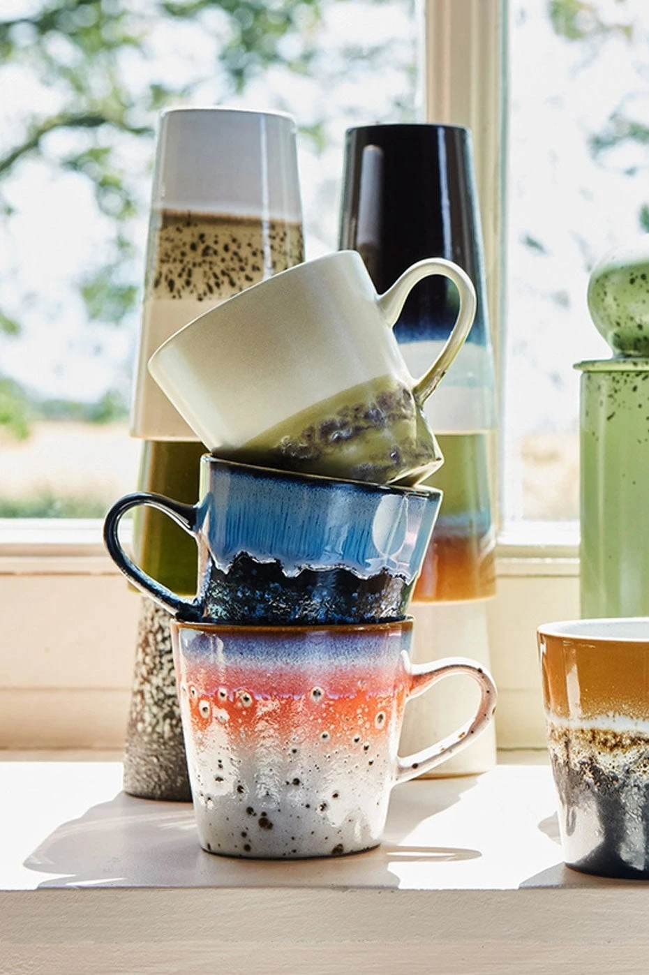 HKliving Asteroids 70s Ceramics Americano Mug HKliving Asteroids 70s Ceramics Americano Mug