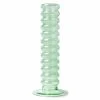 HKliving The Emeralds: Mint Green Glass Candle Holder Large