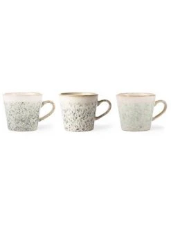 HKliving Ceramic 70 S Cappuccino Mug Hail 5 HKliving Ceramic 70 S Cappuccino Mug Hail