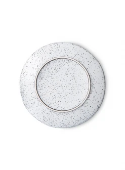 HKliving Gradient Ceramics Side Plate In Cream