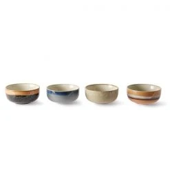 HKliving Ceramic 70s Bowls Medium Set Of 4