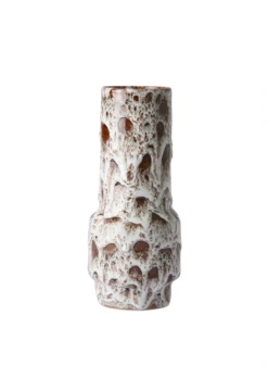 HKliving Lava White Ceramic Vase