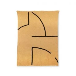 HKliving Soft Woven Throw 130 X 170 Ochre