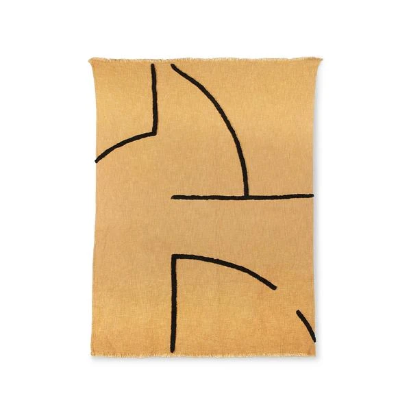 HKliving Soft Woven Throw 130 X 170 Ochre HKliving Soft Woven Throw 130 X 170 Ochre