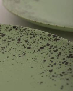 HKliving 70s Ceramics Dinner Plates Kiwi