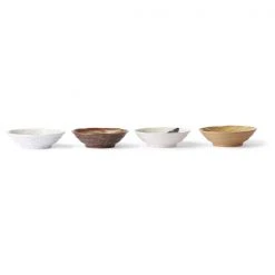 HKliving Glazed Shallow Side Bowl