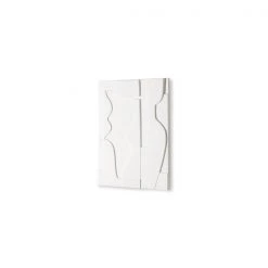 HKliving Ceramic Wall Art Panel | Matt White