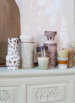 HKliving Lava Brown Ceramic Vase