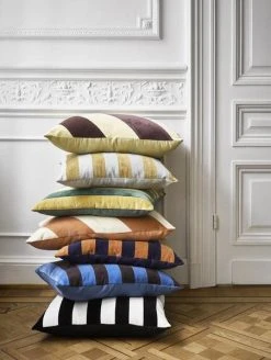 HKliving Striped Cushion Velvet Peach Cream 40 x 60cm 10 HKliving Striped Cushion Velvet Peach Cream 40 x 60cm