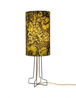 HKliving Green & Black Floral Printed Cylinder Lamp Shade