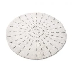 HKliving Round Bath Mat Swirl 120cm
