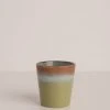 HKliving Ceramic 70s Coffee Mugs Set Of 4 Spring Greens