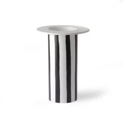 HKliving Ceramic Vase Black & White Stripes