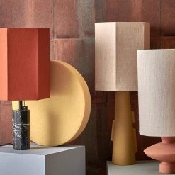 HKliving hexagonal lamp shade linen natural m