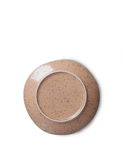 HKliving Gradient Ceramics Dessert Plate In Taupe