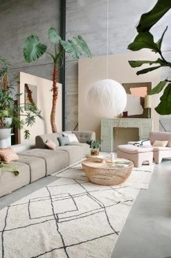 HKliving Nude Cushion With Silver Patches