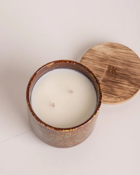 HKliving Ceramic Candle Floral Boudoir HKliving Ceramic Candle Floral Boudoir