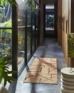 HKliving Hand Woven Cotton Runner Peach/Mustard