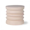 HKliving Nude Stoneware Plinth Side Table