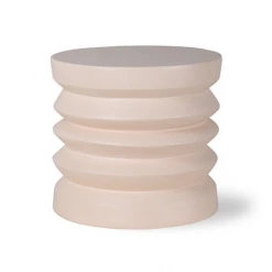 HKliving Nude Stoneware Plinth Side Table