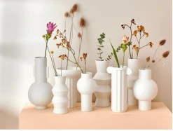 HKliving Large Speckled Clay Straight Vase