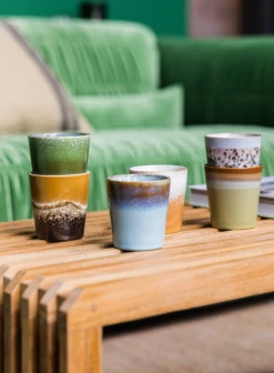 HKliving 70's Ceramic Beaker In Lagune