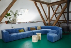 HKliving Nude Stoneware Plinth Side Table