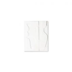 HKliving Ceramic Wall Art Panel | Matt White