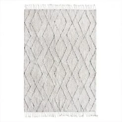 HKliving Woven Cotton Grey Diamonds Rug