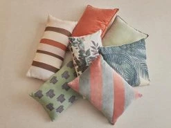 HKliving PRINTED CUSHION PALM LEAVES (45X45)