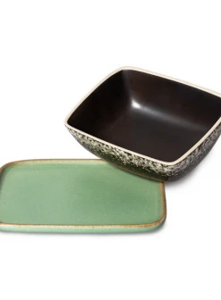 HKliving 70's Ceramic Butter Dish Meteor From 4 HKliving 70's Ceramic Butter Dish Meteor From