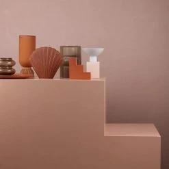 HKliving Smoked Brown Glass Wiggle Vase