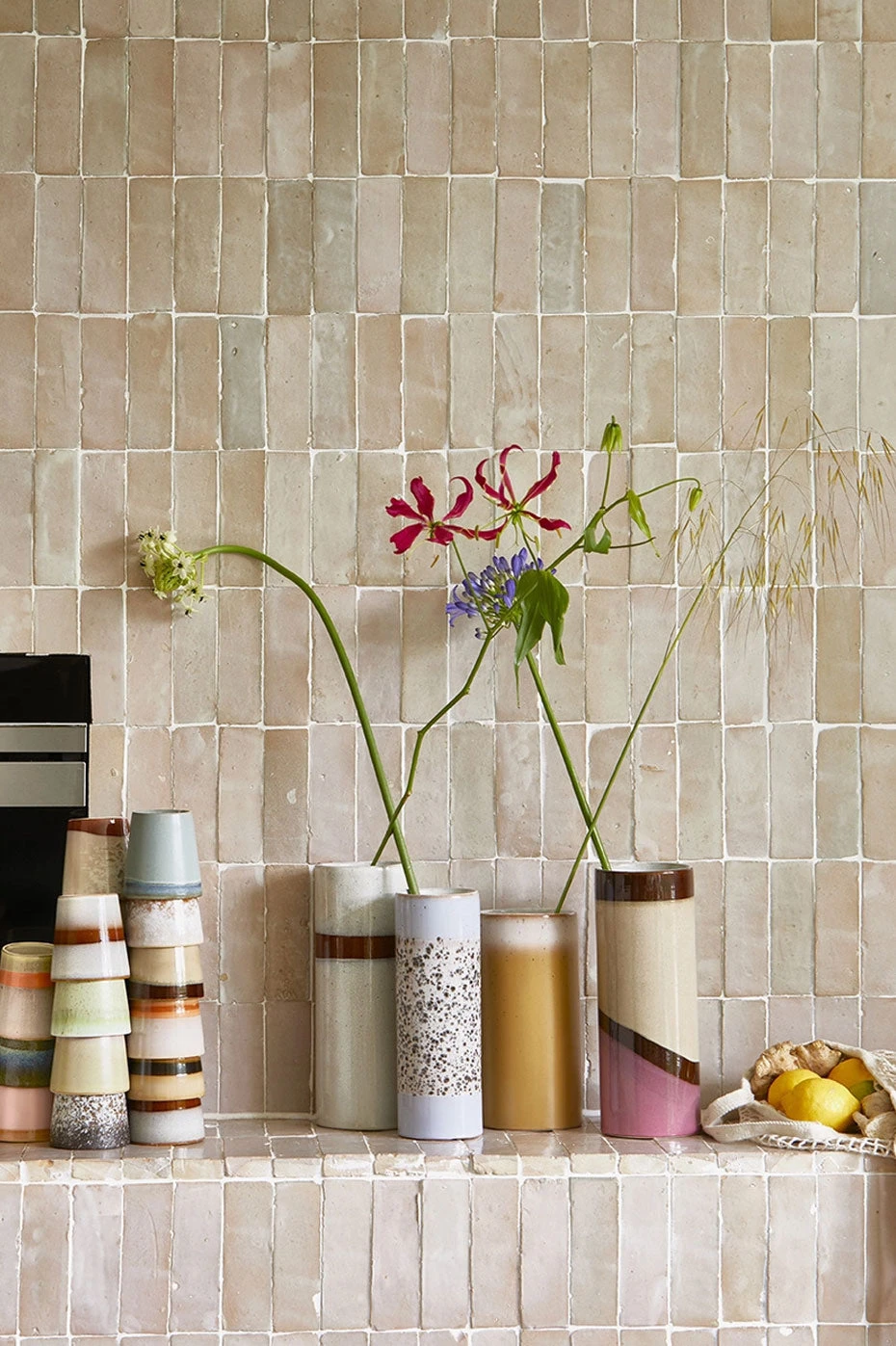 HKliving Grain 70s Ceramics Vase M HKliving Grain 70s Ceramics Vase M