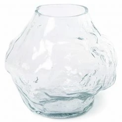 HKliving Cloud Vase Clear Glass Low
