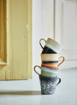 HKliving Ceramic 70's Americano Mug In Peat