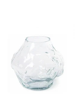 HKliving Hk Objects: Clear Low Glass Cloud Vase