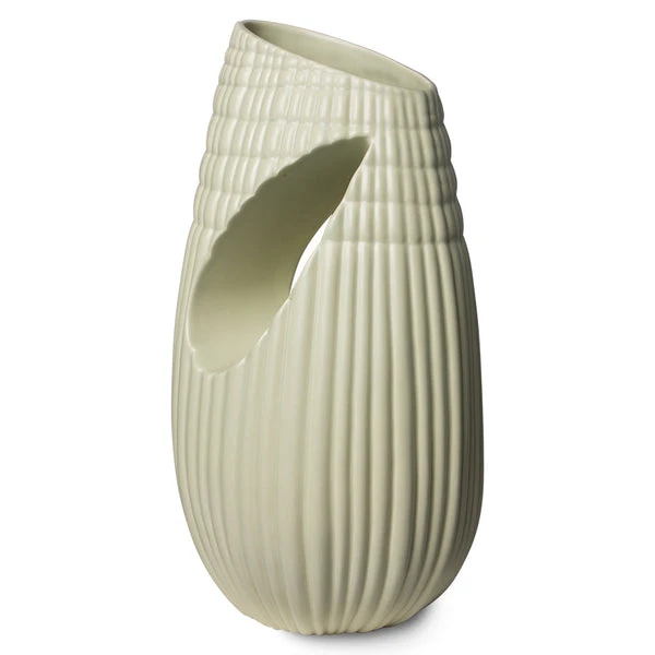 HKliving Ceramic Ribbed Vase | Minty 4 HKliving Ceramic Ribbed Vase | Minty
