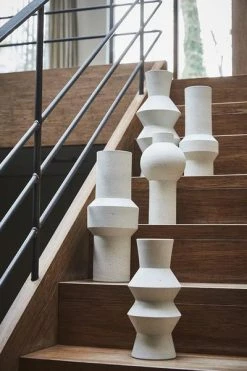 HKliving Speckled Clay Round Vase | Medium