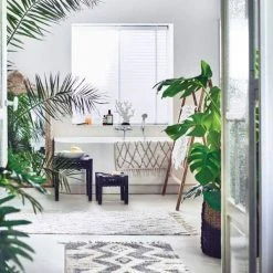 HKliving Black and White Bath Mat Small 5 HKliving Black and White Bath Mat Small