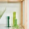 HKliving Lime Green The Emeralds Glass Candle Holder L
