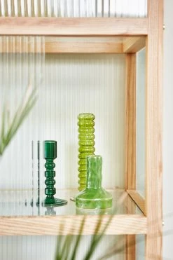 HKliving Lime Green The Emeralds Glass Candle Holder L