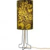 HKliving Green & Black Floral Printed Cylinder Lamp Shade