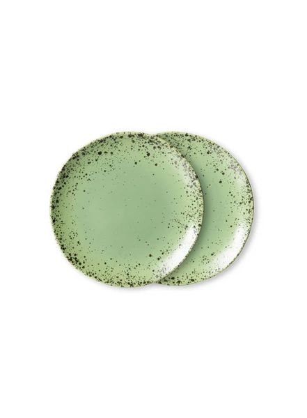 HKliving 70's Ceramics Dessert Plate In Kiwi HKliving 70's Ceramics Dessert Plate In Kiwi
