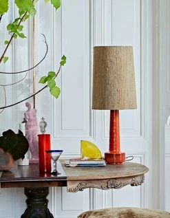 HKliving Retro Glazed Lamp Base In Red 5 HKliving Retro Glazed Lamp Base In Red